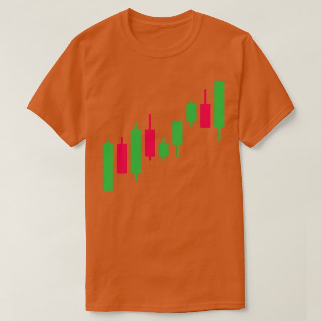Forex and Stock Market Trader charts T-Shirt (Design Front)