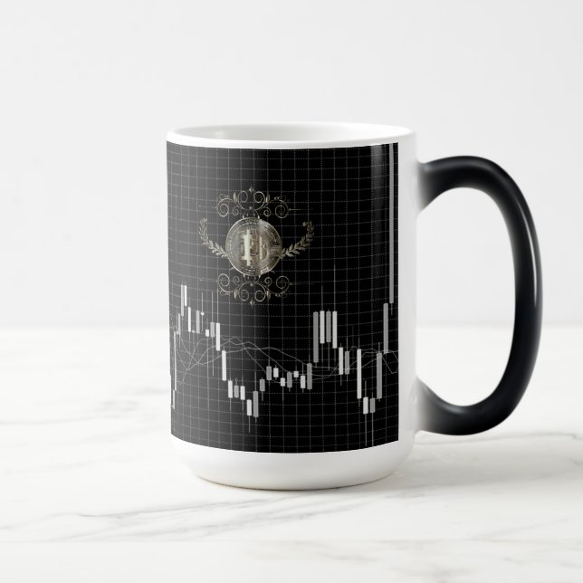 Forex Candlestick Chart With Bitcoin Gold Coin Magic Mug (Right)