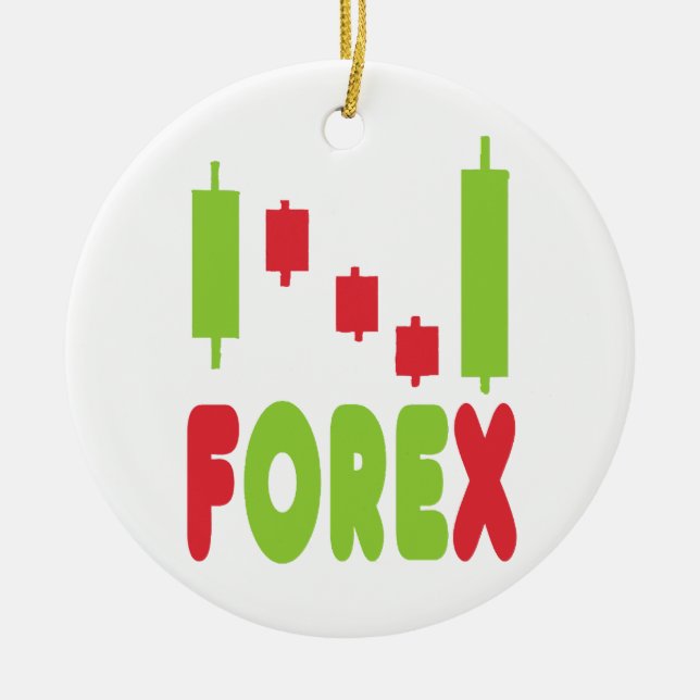 Forex FX Trading Ceramic Tree Decoration (Front)