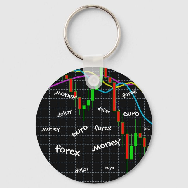 Forex, Money,  Euro, Dollar Key Ring (Front)
