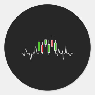 Forex Or Stock Trader Candlestick Hebeat Graph Classic Round Sticker