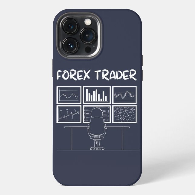 Forex Trader Funny Logo iPhone Case (Back)