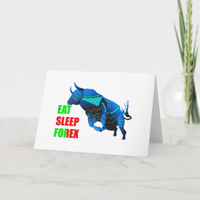 Forex Trading Folded Greeting Card (Front)