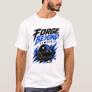 Forge Beyond Limits Football Helmet Design Motiv T-Shirt