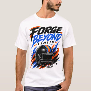Forge Beyond Limits Football Helmet Design Motiv T-Shirt