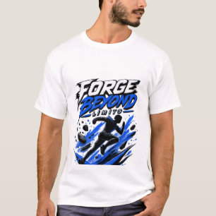 Forge Beyond Limits Motivational Runner Graphic T-Shirt