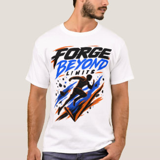 Forge Beyond Limits | Motivational Runner Graphic T-Shirt