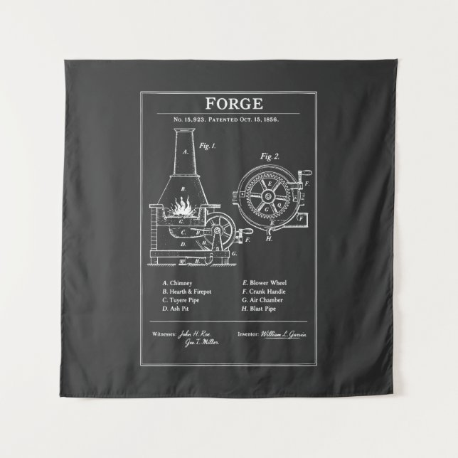 Forge Gear Blueprint Tapestry (Front)