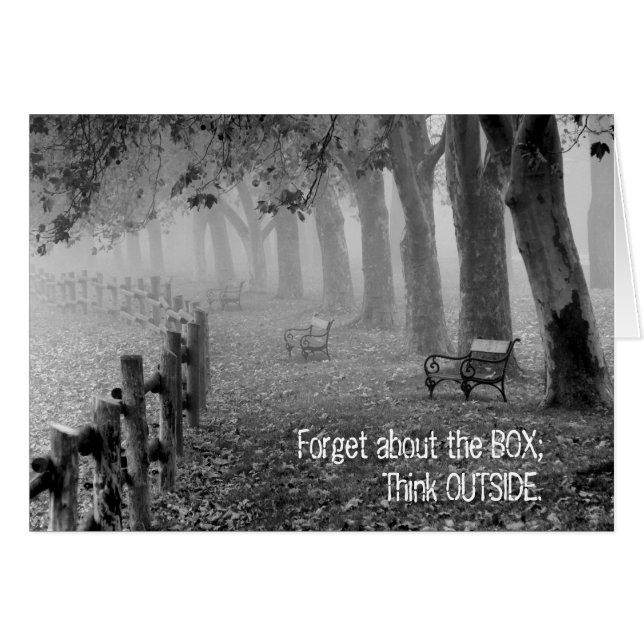 Forget About Box, Think Outside Blank Inside Card (Front Horizontal)