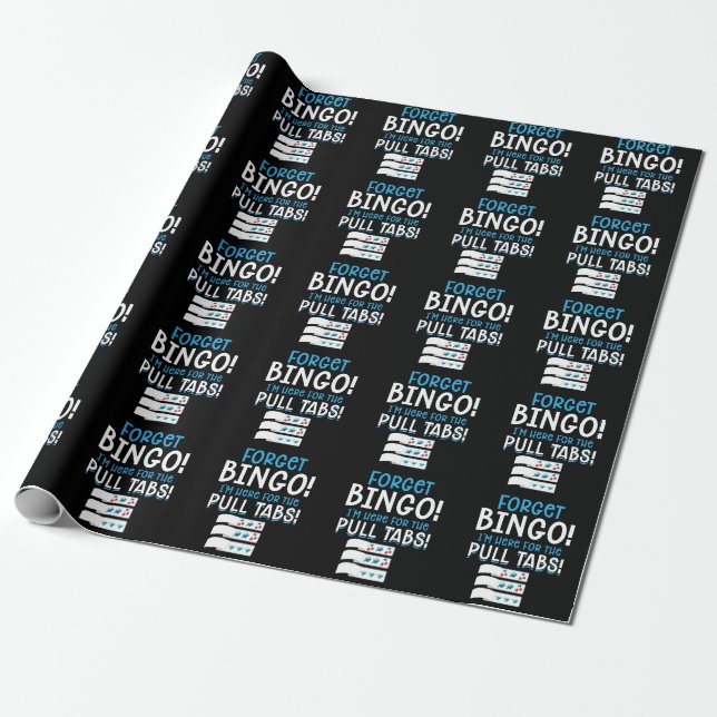 Forget Bingo Lucky Pull Tab Wrapping Paper (Unrolled)