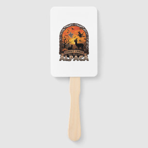 Forget Candy Just Give Me Alpaca Halloween Ghost W Hand Fan