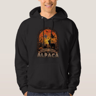 Forget Candy Just Give Me Alpaca Halloween Ghost W Hoodie