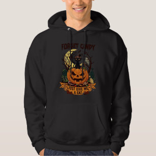 Forget Candy Just Give Me Cat Halloween Pumpkin_1 Hoodie