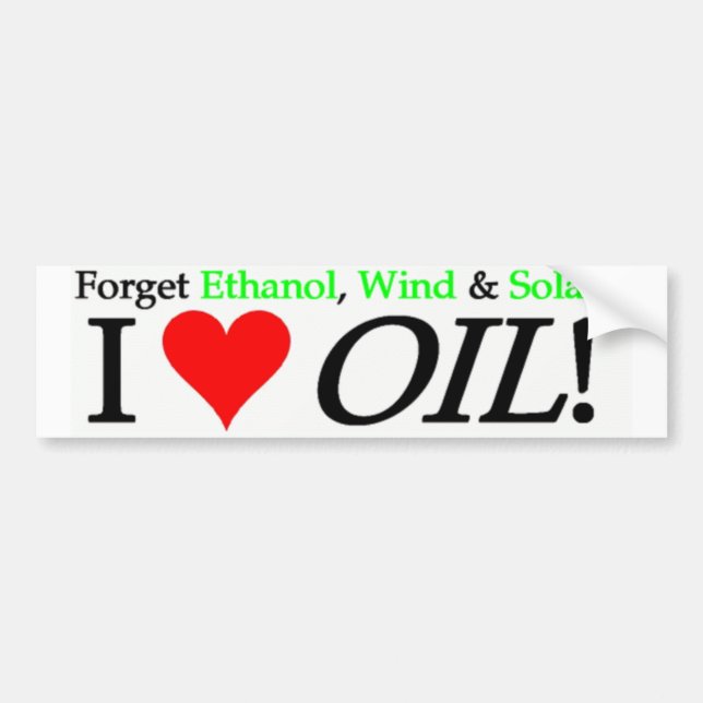 Forget Ethanol, Wind & Solar Bumper Sticker (Front)