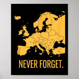 Forget europe map memorial funny hunting fishingFo Poster