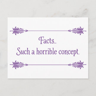 Forget Facts... Postcard