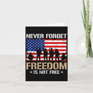 Forget Freedom is Not Flag American Memorial Day Card