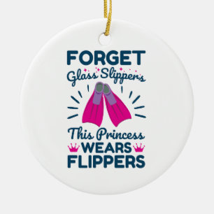 Forget Glass Slippers This Princess Wears Flippers Ceramic Tree Decoration