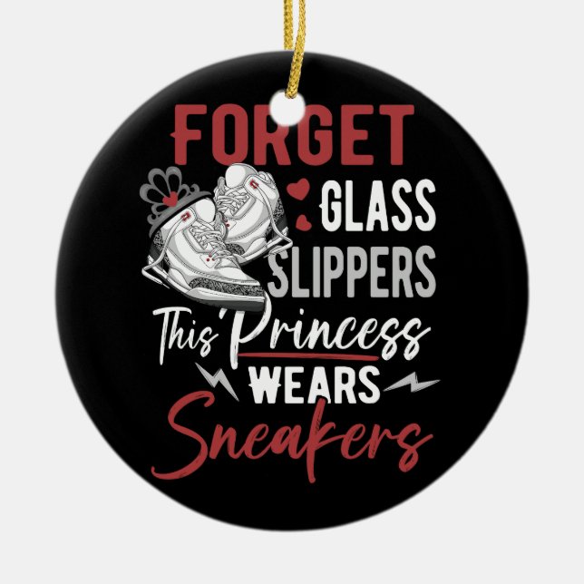 Forget Glass Slippers This Princess Wears Sneakers Ceramic Tree Decoration (Front)