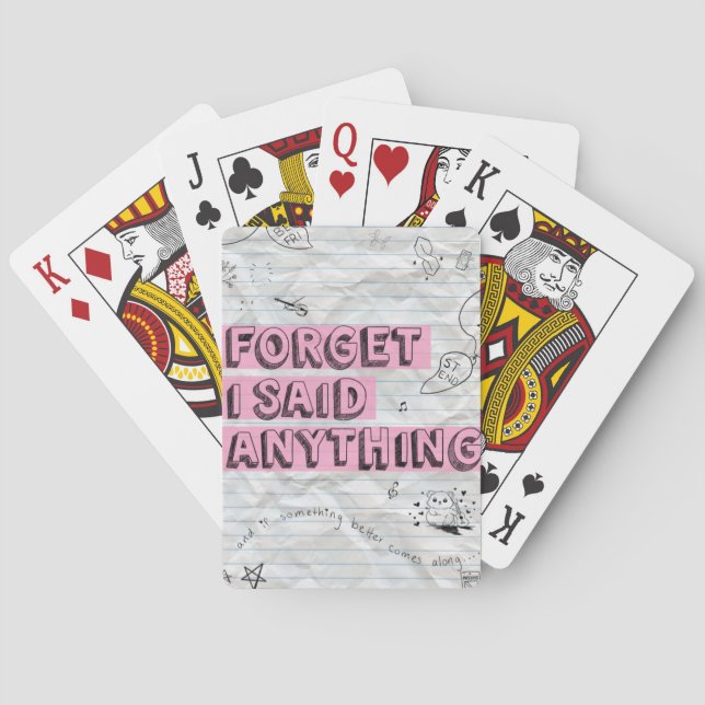 Forget I Said Anything Deck of Cards (Back)