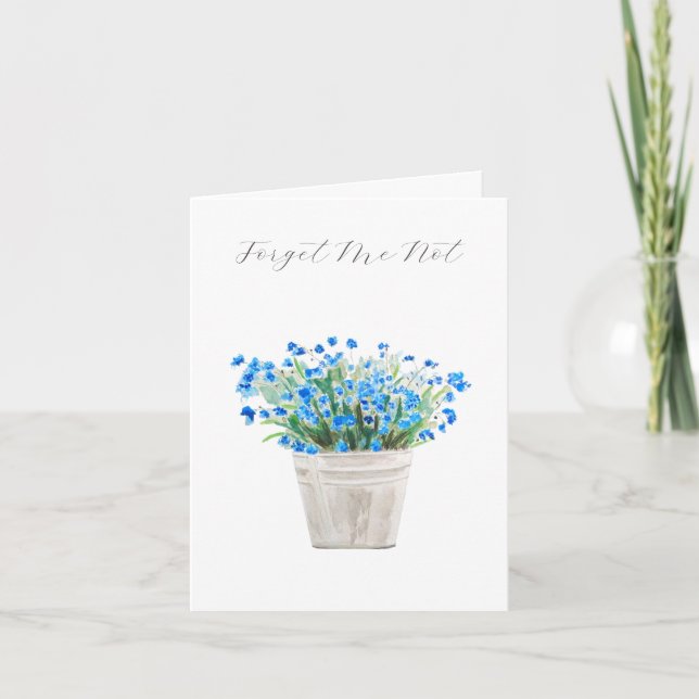 Forget me not 3 Thinking Of You Sympathy Card (Front)