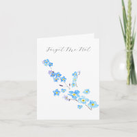 Forget me not 4 Thinking Of You Sympathy Card