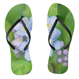 Forget-me-not, Adult Flip Flops, Slim Straps Jandals