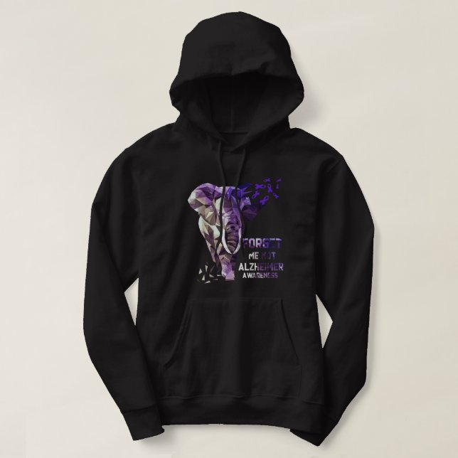 Forget Me Not Alzheimer Awareness Hoodie (Design Front)
