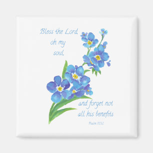 Forget me Not, Bless the Lord Bible Verse Magnet