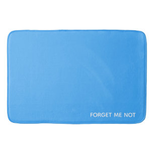 Forget-me-not blue colour name bath mat