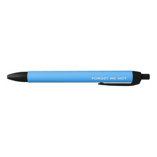 Forget-me-not blue colour name black ink pen