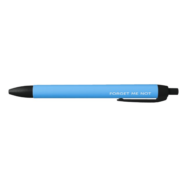Forget-me-not blue colour name black ink pen (Bottom)