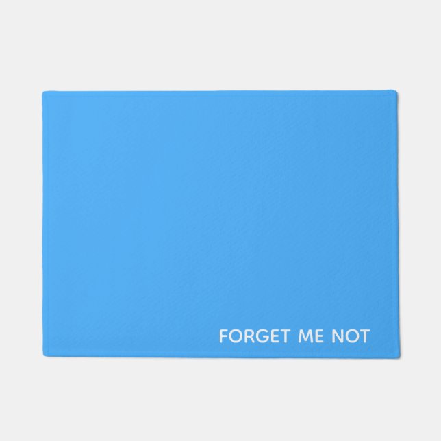Forget-me-not blue colour name doormat (Front)