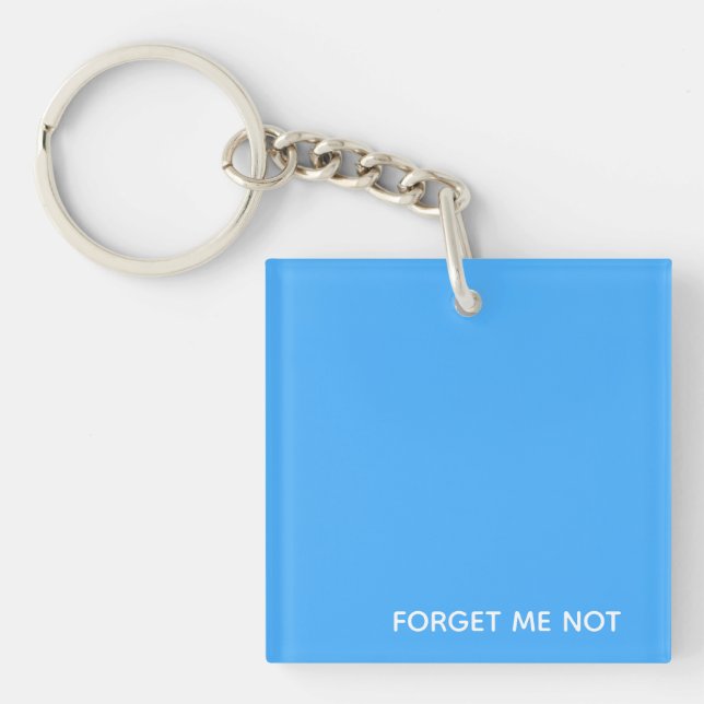 Forget-me-not blue colour name key ring (Front)