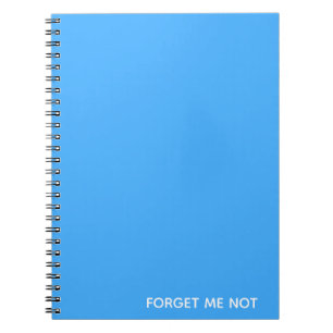 Forget-me-not blue colour name notebook