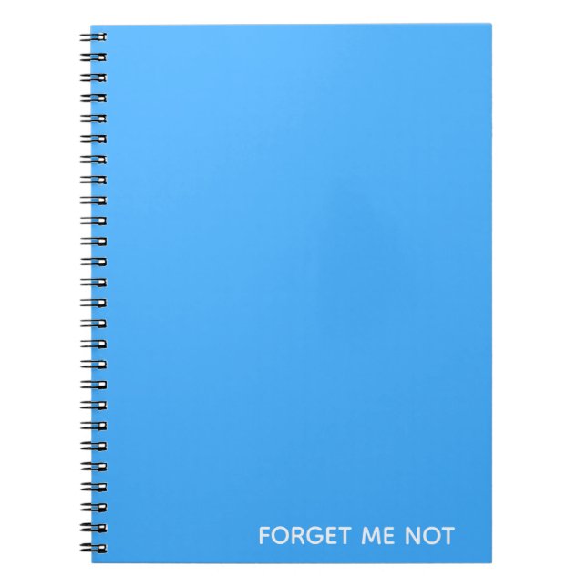 Forget-me-not blue colour name notebook (Front)