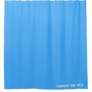 Forget-me-not blue colour name shower curtain