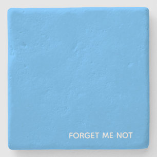 Forget-me-not blue colour name stone coaster