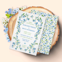 Forget Me Not Blue & White Watercolor Wedding