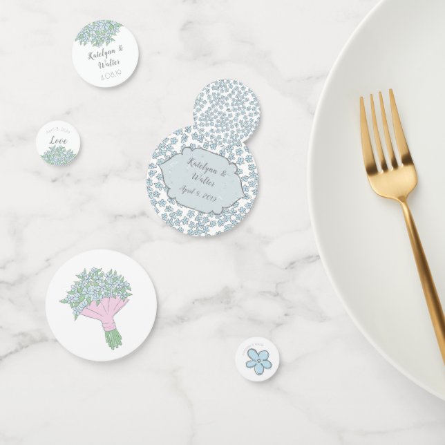 Forget-Me-Not Bouquet Wedding Confetti (Group)