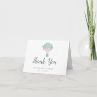 Forget-Me-Not Bouquet Wedding Thank You Cards