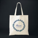 Forget Me Not Bridesmaid Bag, Wedding Welcome Bag<br><div class="desc">Fill this lovely tote bag with treats to make your wedding party's stay more comfortable.</div>