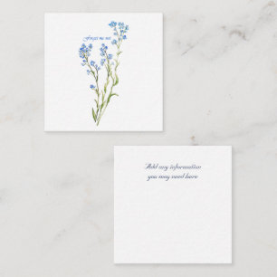 Forget me not Custom Watercolor Garden Flower Enclosure Card