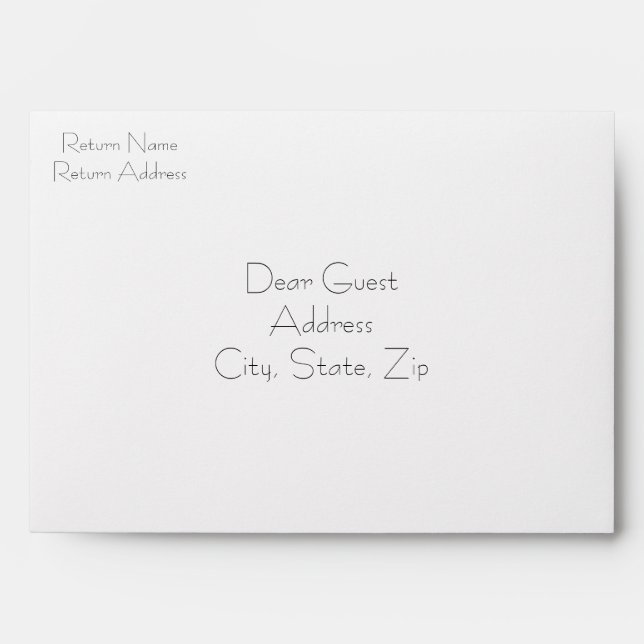 Forget-me-not Custom Wedding Invitation Envelope (Front)