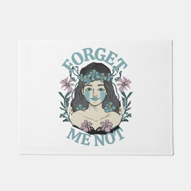 Forget Me Not Doormat (Front)