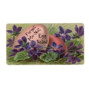 Forget-Me-Not Egg Salad Gift Gifting Labels