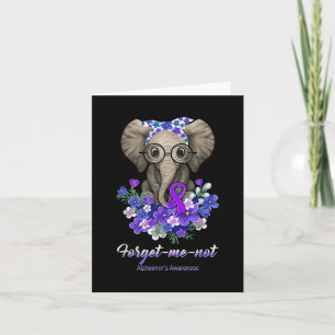 Forget Me Not Elephant Flowers Heimerheimer Brain Card
