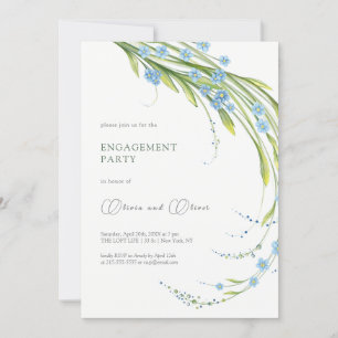Forget-Me-Not Engagement Party Invitation