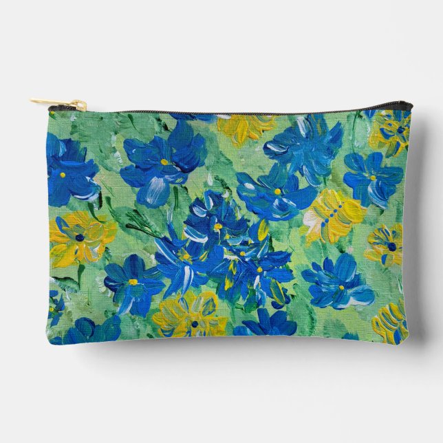 Forget-Me-Not Floral Accessories Pouch (Front)