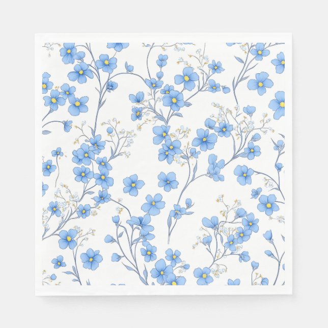Forget-me-not floral seamless napkin (Front)